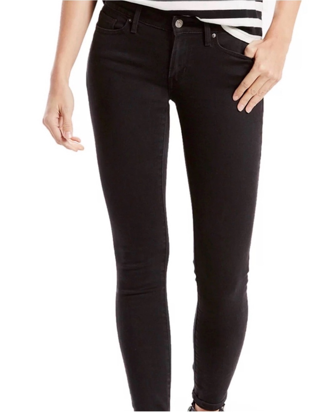 LEVIS Black Skinny Jeans - Classic Slim Fit HIGH RISE